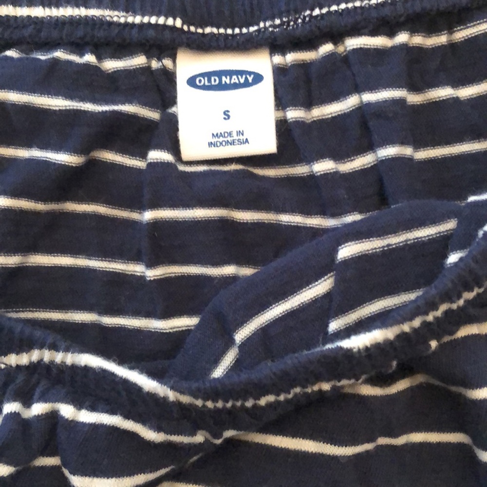 Old Navy Cotton Short Sleeve Navy Stripe Top Small Women’s - Picture 5 of 10